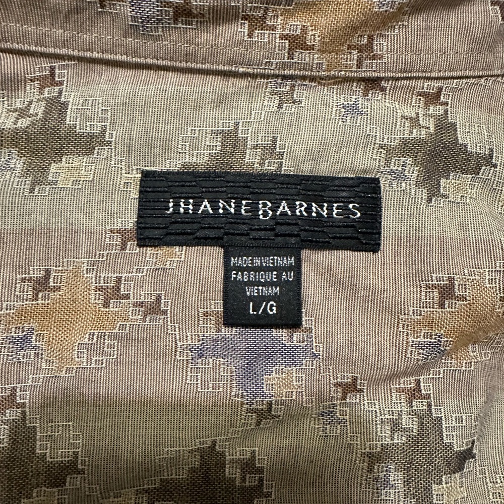 Jhane Barnes Multicolor Patterned Casual Button D… - image 4